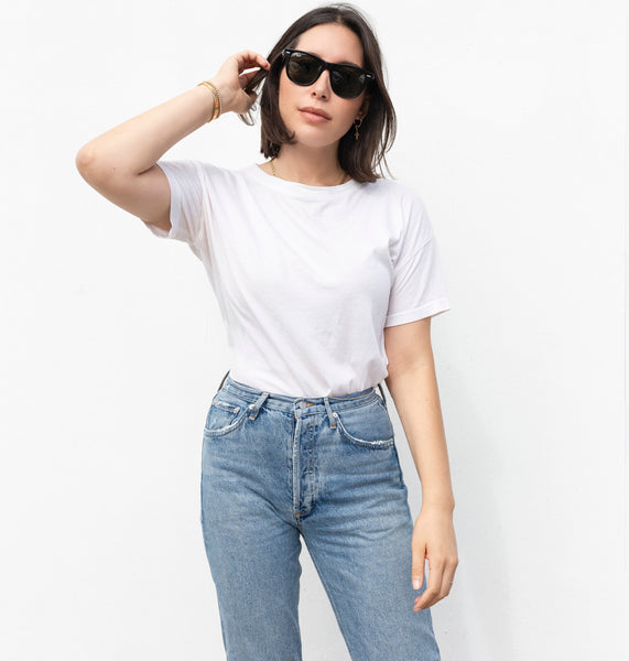 premium basic tee off white